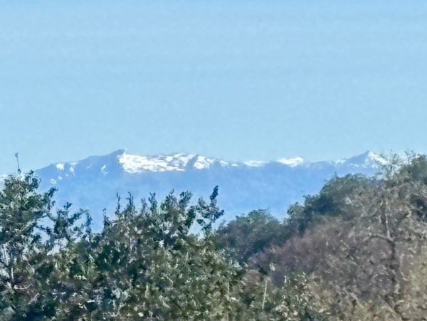 Spotted: Snow on the peaks of Mt. Hamilton