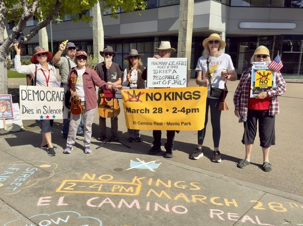 Update on No Kings Day 3 on March 28 in Menlo Park