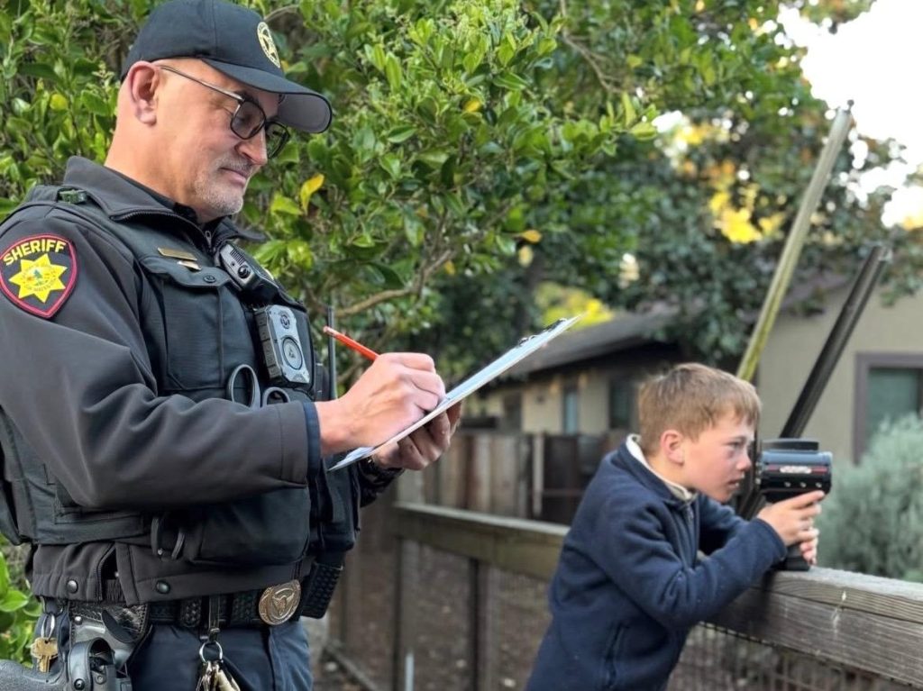 Portola Valley third grader teams up with Sheriff to track speeding cars