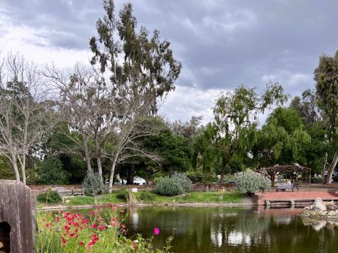 A little more rain falls from the sky over Menlo Park