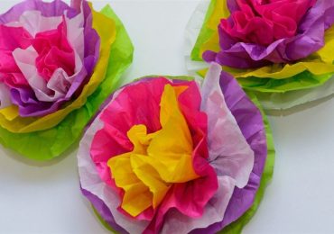 Create tissue-paper flowers on May 5 at Menlo Park Library