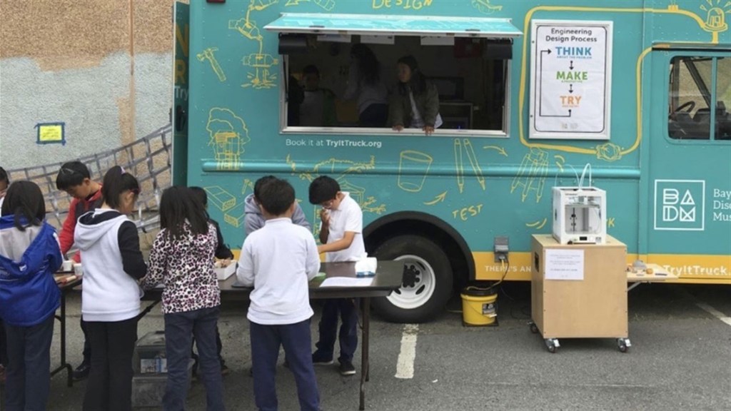 Bay Area Discovery Museum Try It Truck in Menlo Park on August 11