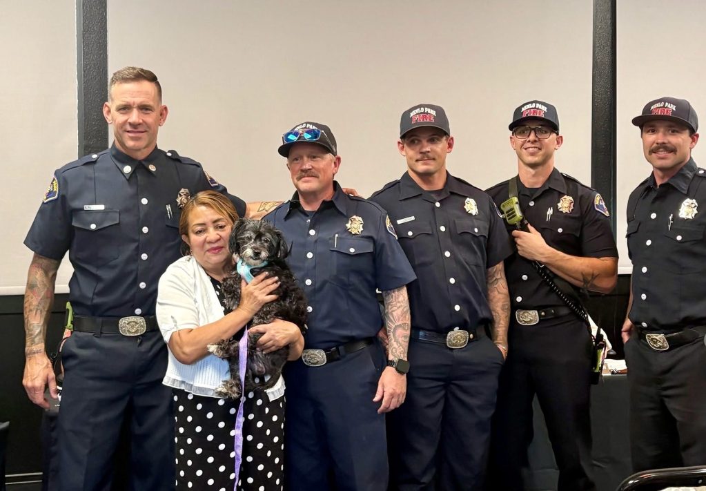 Owner of dog rescued in the Bay gives thanks to Menlo Fire