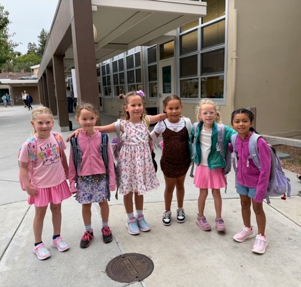 girls at Encinal School, Atherton