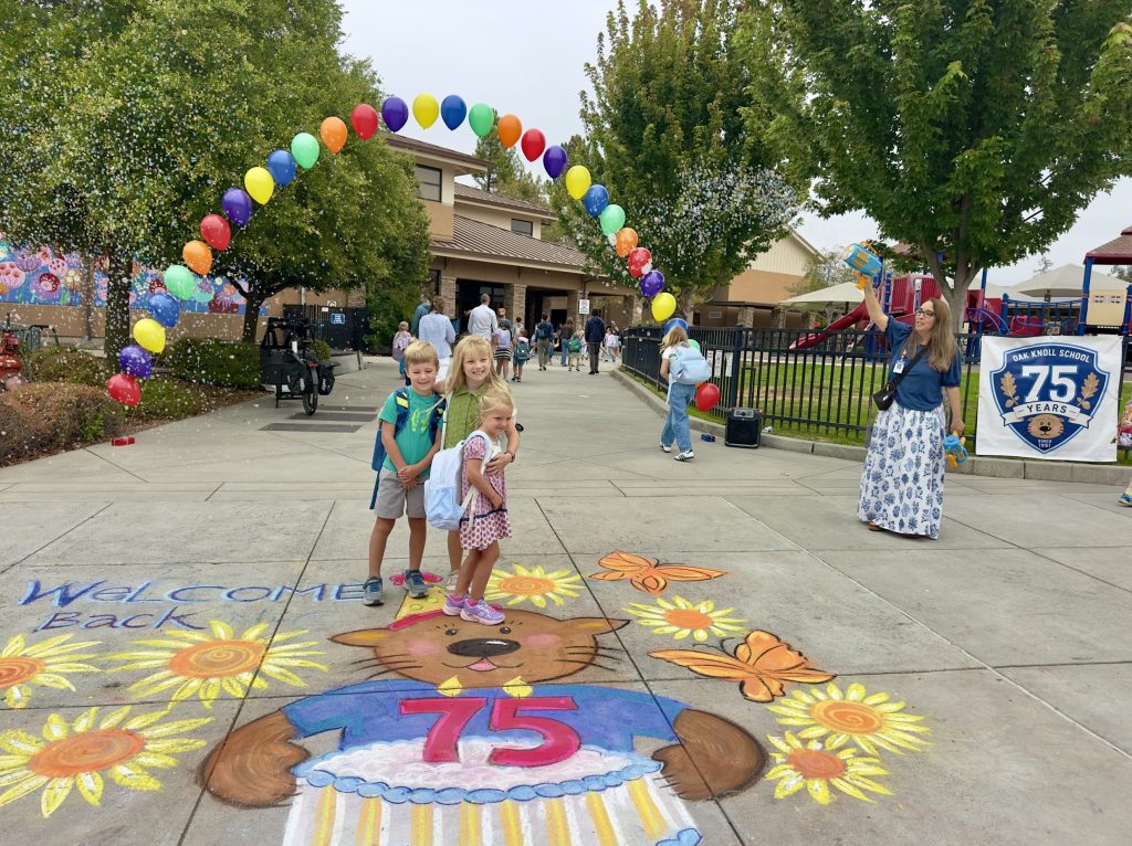 It’s back-to-school day at Oak Knoll in Menlo Park