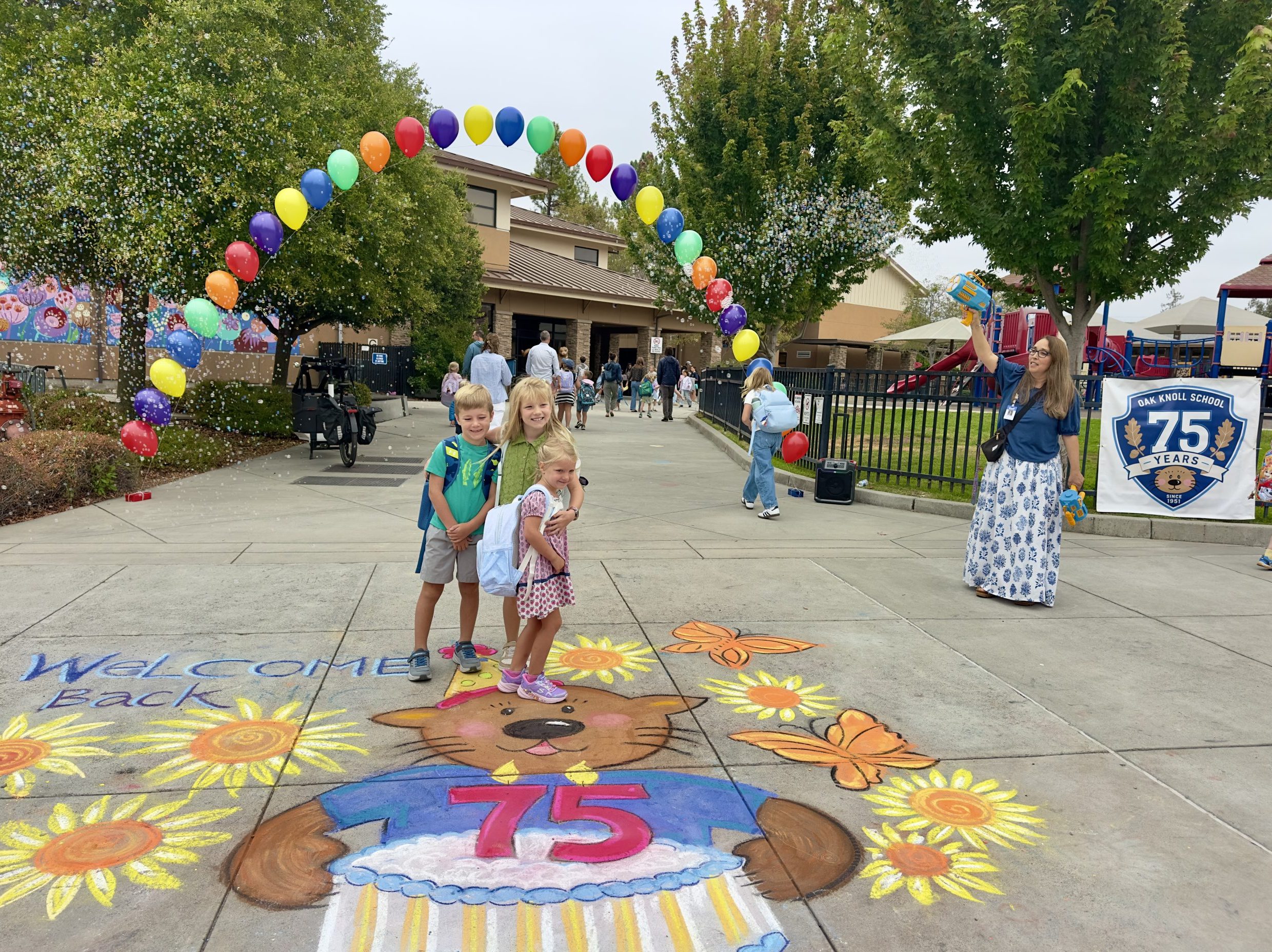 It’s back-to-school day at Oak Knoll in Menlo Park