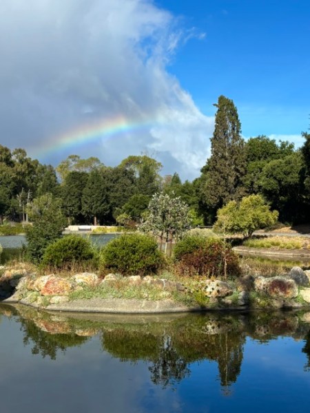 rainbow over Sharon Park