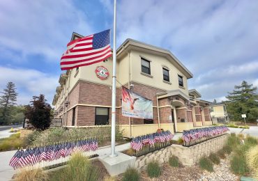 Spotted: Flags in front of Menlo Park’s Fire Station 4