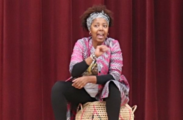 Storyteller Clara Kamunde tells Afri-Crafty Tales on September 27 at Menlo Park Library