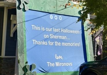 Spotted: End of the line for this Sherman Avenue Halloween front yard