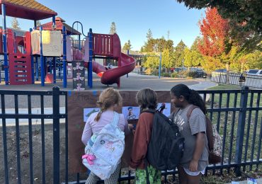 Spotted: Kids checking in on bike/walk/roll day