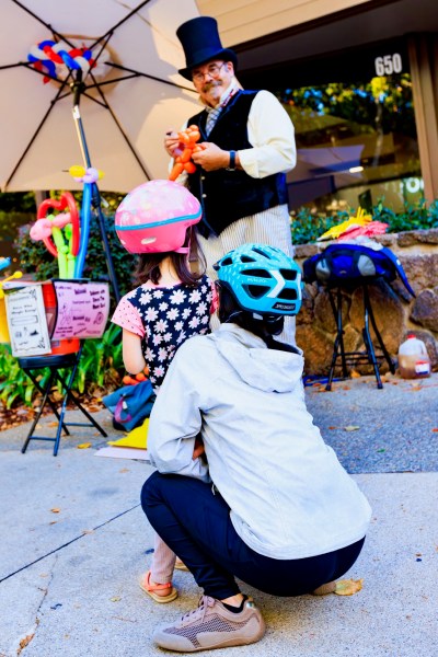 balloon man at Fourth Friday