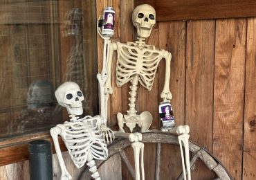 Spotted: Skeletons greeting patrons at Dutch Goose