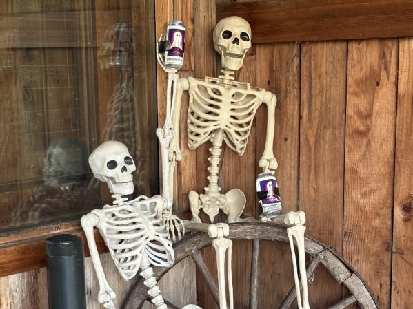 Spotted: Skeletons greeting patrons at Dutch Goose